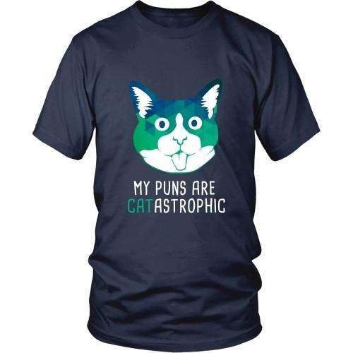 Cats T Shirt - My puns are CATastrophic-T-shirt-Teelime | shirts-hoodies-mugs