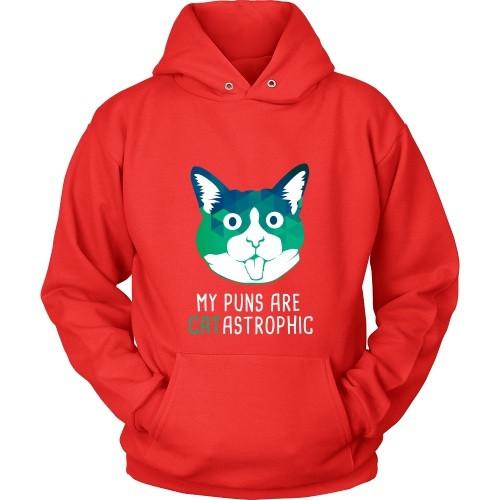 Cats T Shirt - My puns are CATastrophic-T-shirt-Teelime | shirts-hoodies-mugs