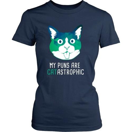 Cats T Shirt - My puns are CATastrophic-T-shirt-Teelime | shirts-hoodies-mugs