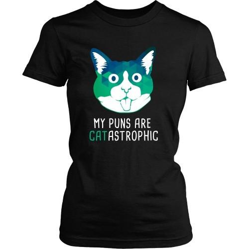 Cats T Shirt - My puns are CATastrophic-T-shirt-Teelime | shirts-hoodies-mugs