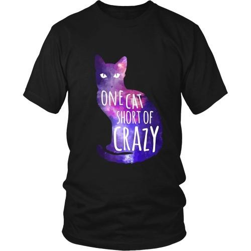 Cats T Shirt - One Cat short of Crazy-T-shirt-Teelime | shirts-hoodies-mugs