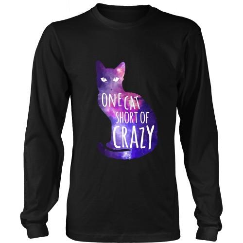 Cats T Shirt - One Cat short of Crazy-T-shirt-Teelime | shirts-hoodies-mugs