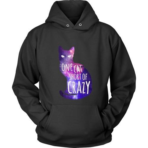 Cats T Shirt - One Cat short of Crazy-T-shirt-Teelime | shirts-hoodies-mugs