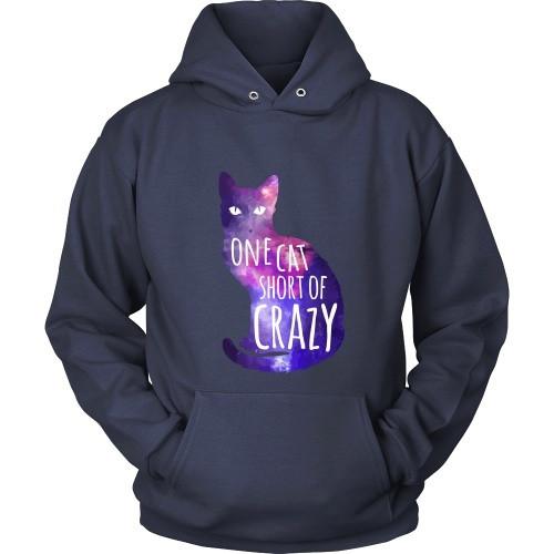 Cats T Shirt - One Cat short of Crazy-T-shirt-Teelime | shirts-hoodies-mugs