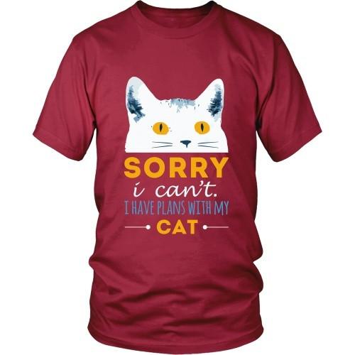 Cats T Shirt - Sorry I can't I have plans with my Cat-T-shirt-Teelime | shirts-hoodies-mugs