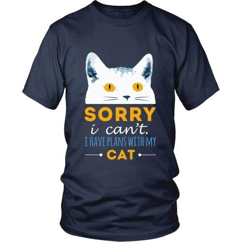 Cats T Shirt - Sorry I can't I have plans with my Cat-T-shirt-Teelime | shirts-hoodies-mugs
