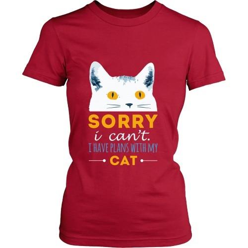 Cats T Shirt - Sorry I can't I have plans with my Cat-T-shirt-Teelime | shirts-hoodies-mugs