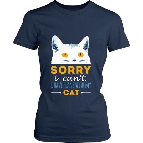 Cats T Shirt - Sorry I can't I have plans with my Cat-T-shirt-Teelime | shirts-hoodies-mugs