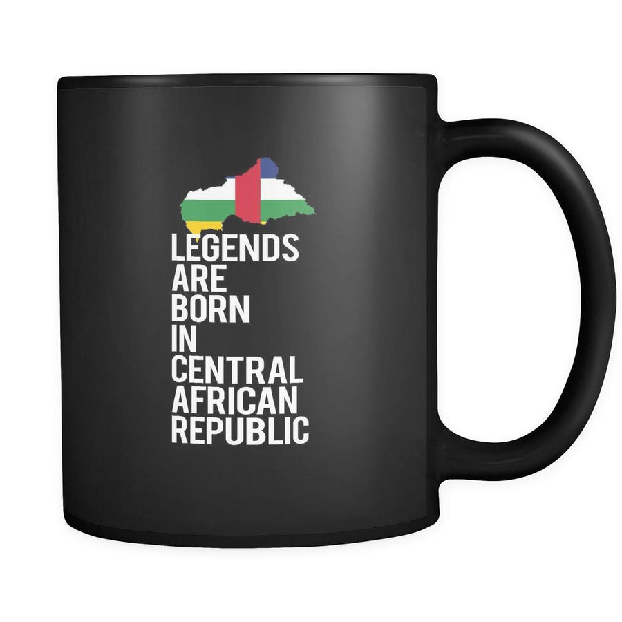 Central African Republic Legends are born in Central African Republic 11oz Black Mug-Drinkware-Teelime | shirts-hoodies-mugs