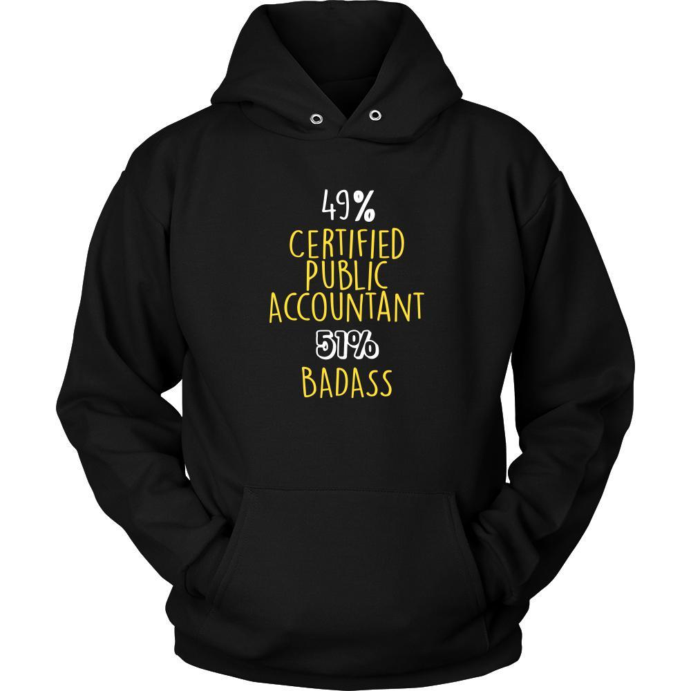 Certified Public Accountant Shirt - 49% Certified Public Accountant 51% Badass Profession-T-shirt-Teelime | shirts-hoodies-mugs
