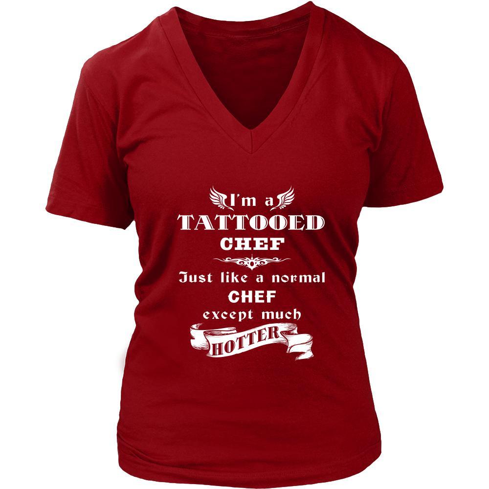Chef - I'm a Tattooed Chef,... much hotter - Profession/Job Shirt-T-shirt-Teelime | shirts-hoodies-mugs