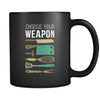 Chef mug - Choose your weapon - coffee cook cup, 11oz Black-Drinkware-Teelime | shirts-hoodies-mugs