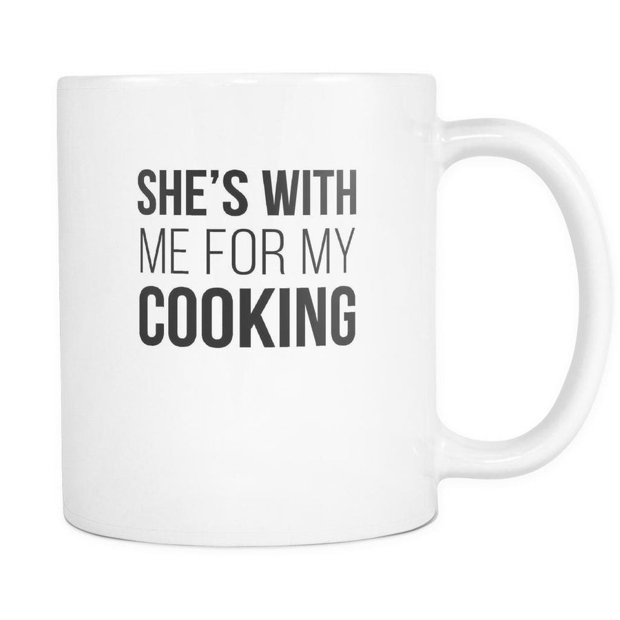 Chef Mugs - She's with me for my cooking-Drinkware-Teelime | shirts-hoodies-mugs