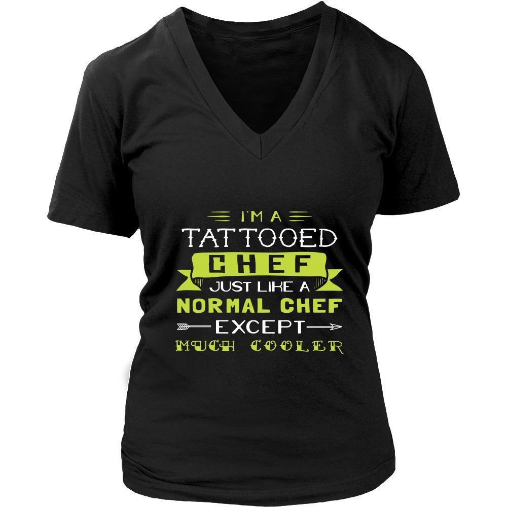 Chef Shirt - I'm a tattooed chef, just like a normal chef, except much cooler - Profession Gift-T-shirt-Teelime | shirts-hoodies-mugs