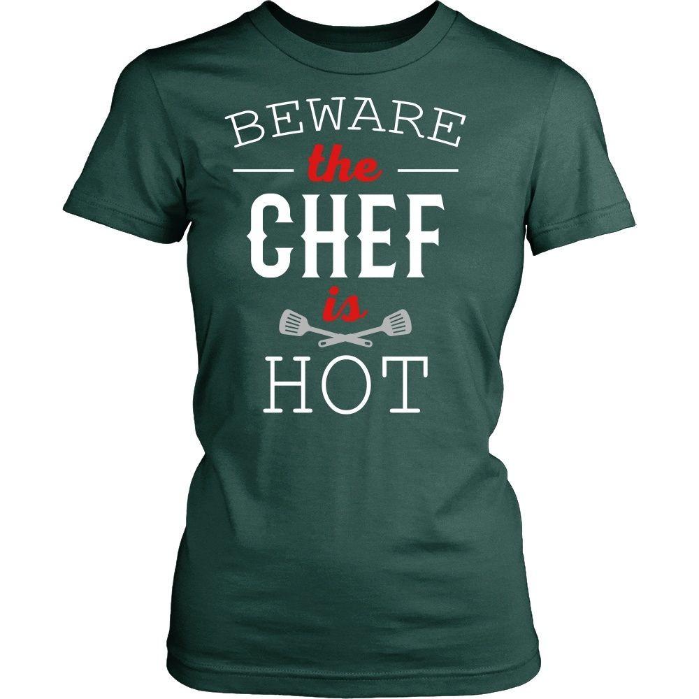 Chef Tshirts - Beware the Chef is hot-T-shirt-Teelime | shirts-hoodies-mugs