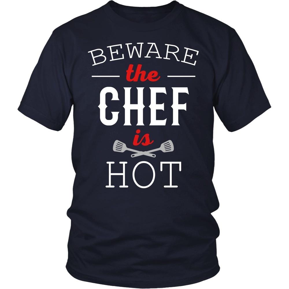Chef Tshirts - Beware the Chef is hot-T-shirt-Teelime | shirts-hoodies-mugs