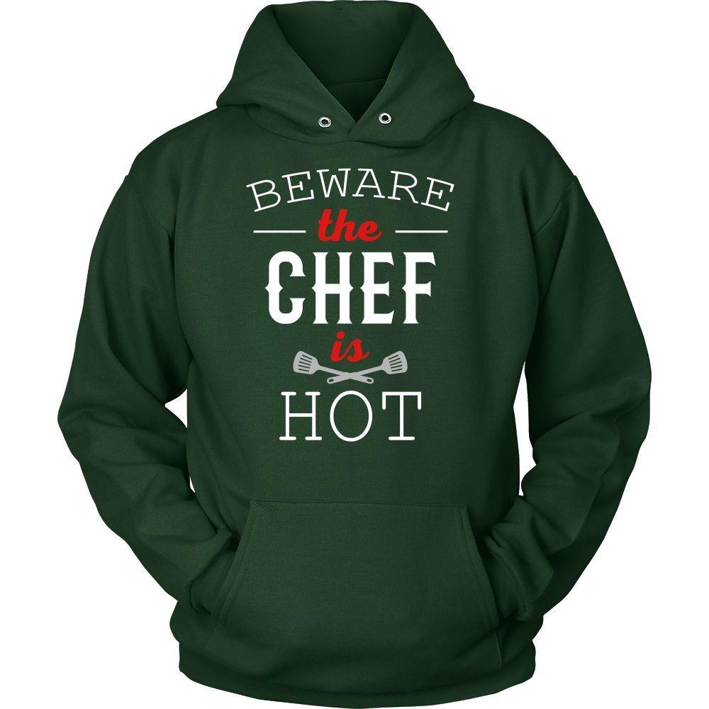 Chef Tshirts - Beware the Chef is hot-T-shirt-Teelime | shirts-hoodies-mugs