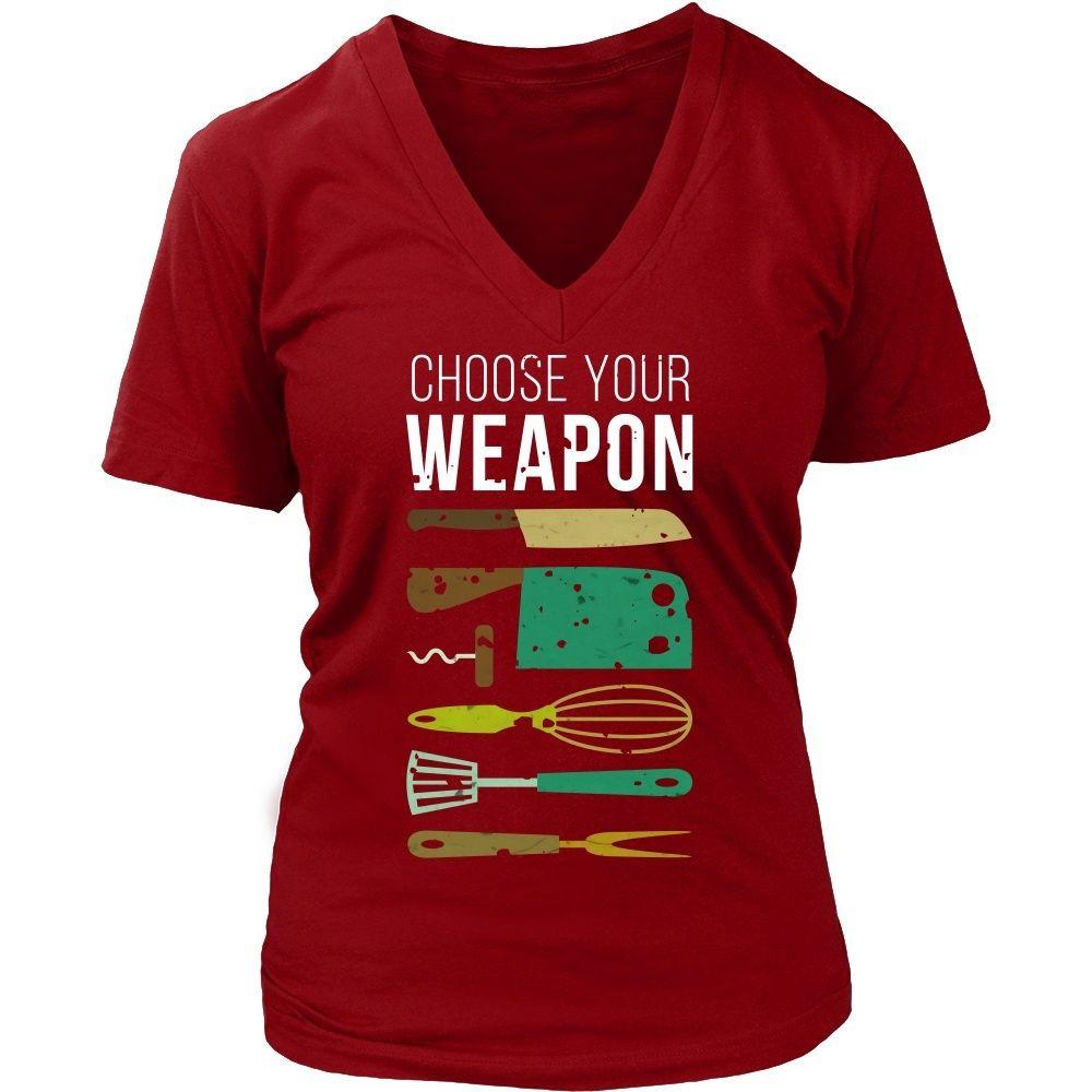 Chef Tshirts - Chef Choose your weapon-T-shirt-Teelime | shirts-hoodies-mugs