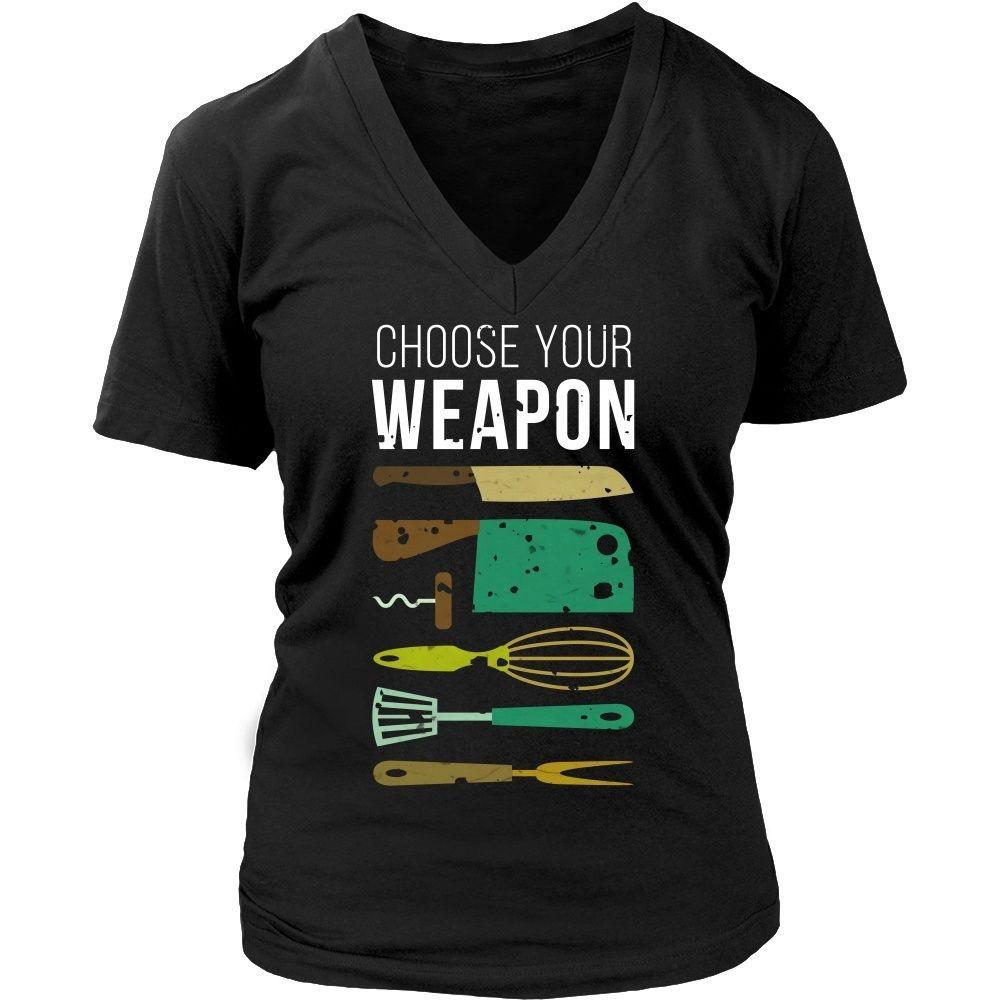 Chef Tshirts - Chef Choose your weapon-T-shirt-Teelime | shirts-hoodies-mugs
