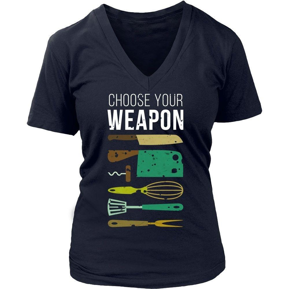 Chef Tshirts - Chef Choose your weapon-T-shirt-Teelime | shirts-hoodies-mugs