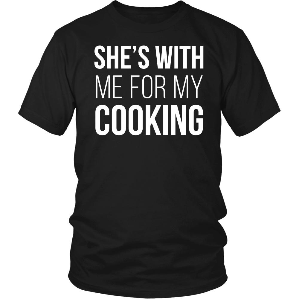 Chef Tshirts - She's with me for my cooking-T-shirt-Teelime | shirts-hoodies-mugs