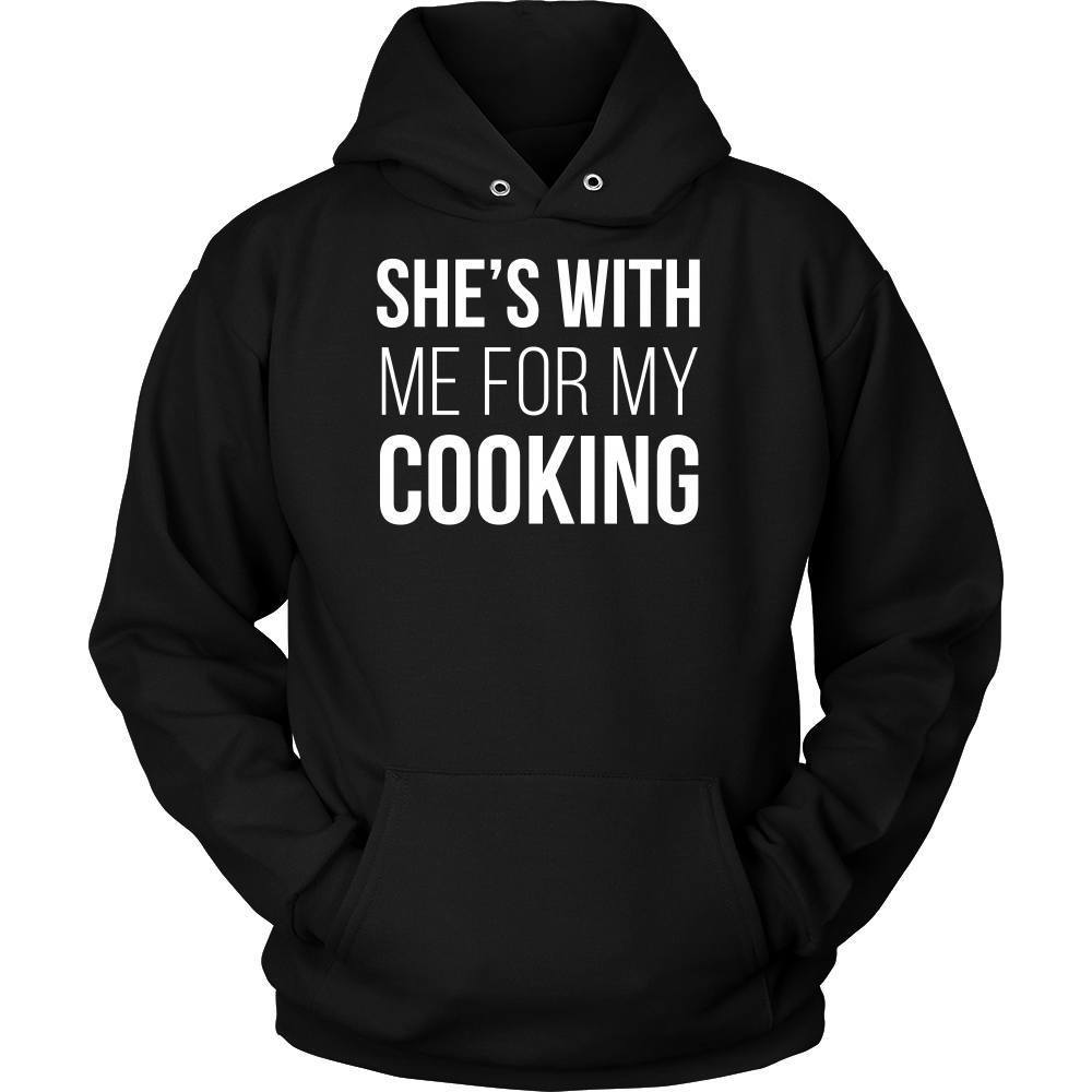 Chef Tshirts - She's with me for my cooking-T-shirt-Teelime | shirts-hoodies-mugs