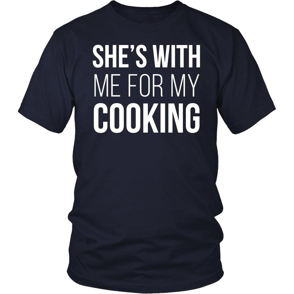 Chef Tshirts - She's with me for my cooking-T-shirt-Teelime | shirts-hoodies-mugs