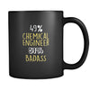 Chemical Engineer 49% Chemical Engineer 51% Badass 11oz Black Mug-Drinkware-Teelime | shirts-hoodies-mugs