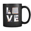 Chess - LOVE Chess - 11oz Black Mug-Drinkware-Teelime | shirts-hoodies-mugs