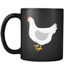 Chicken Animal Illustration 11oz Black Mug-Drinkware-Teelime | shirts-hoodies-mugs