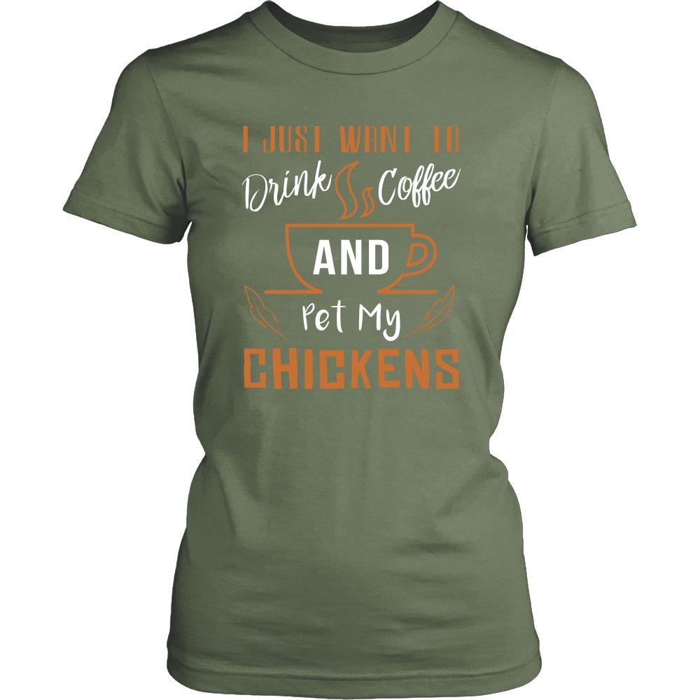 Chicken Shirt - Coffee and Chickens - Animal Lover Gift-T-shirt-Teelime | shirts-hoodies-mugs