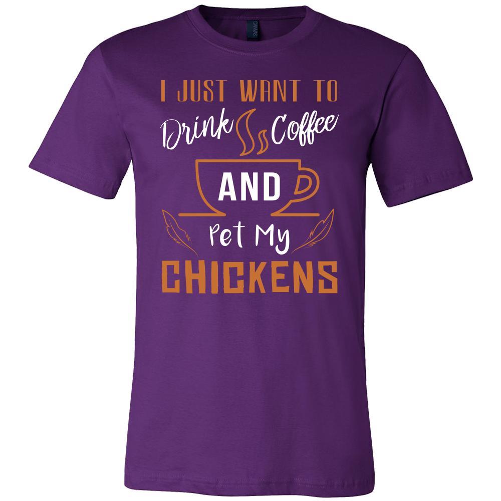 Chicken Shirt - Coffee and Chickens - Animal Lover Gift-T-shirt-Teelime | shirts-hoodies-mugs