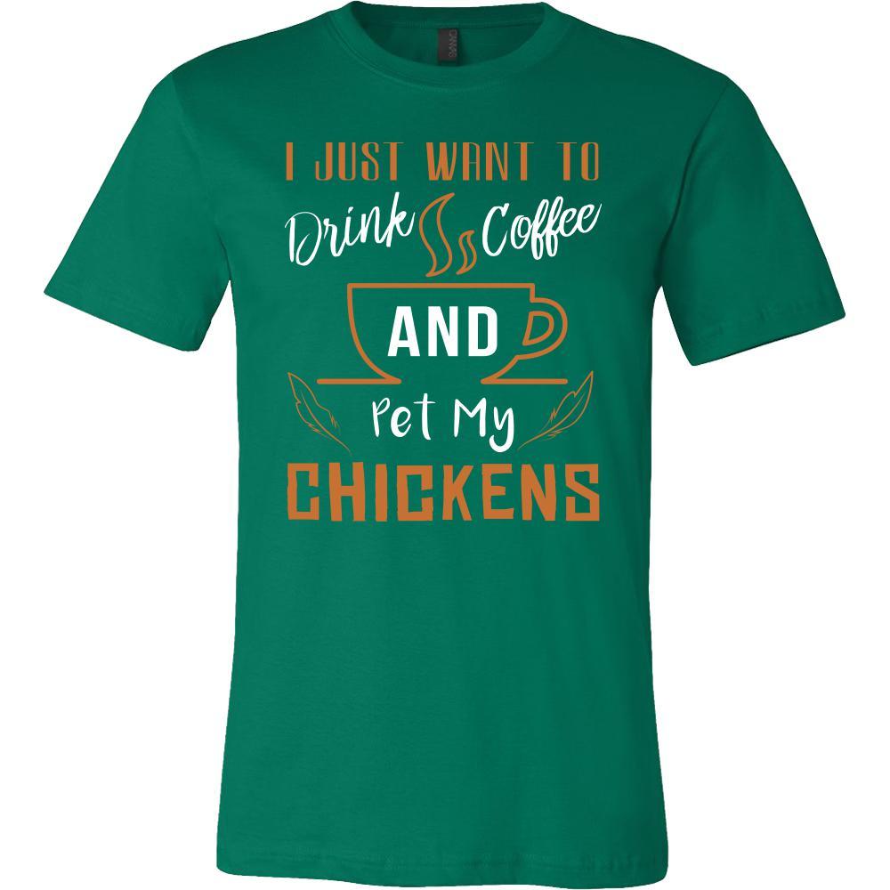 Chicken Shirt - Coffee and Chickens - Animal Lover Gift-T-shirt-Teelime | shirts-hoodies-mugs