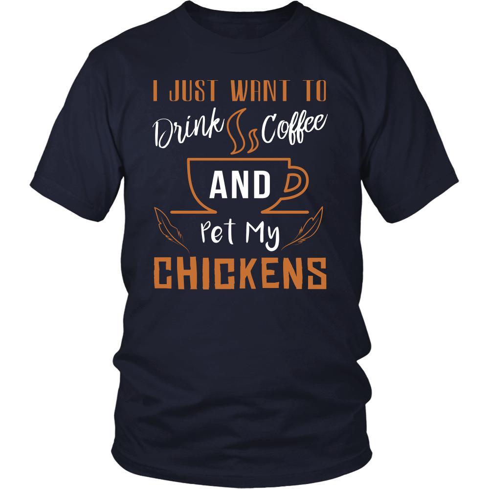Chicken Shirt - Coffee and Chickens - Animal Lover Gift-T-shirt-Teelime | shirts-hoodies-mugs