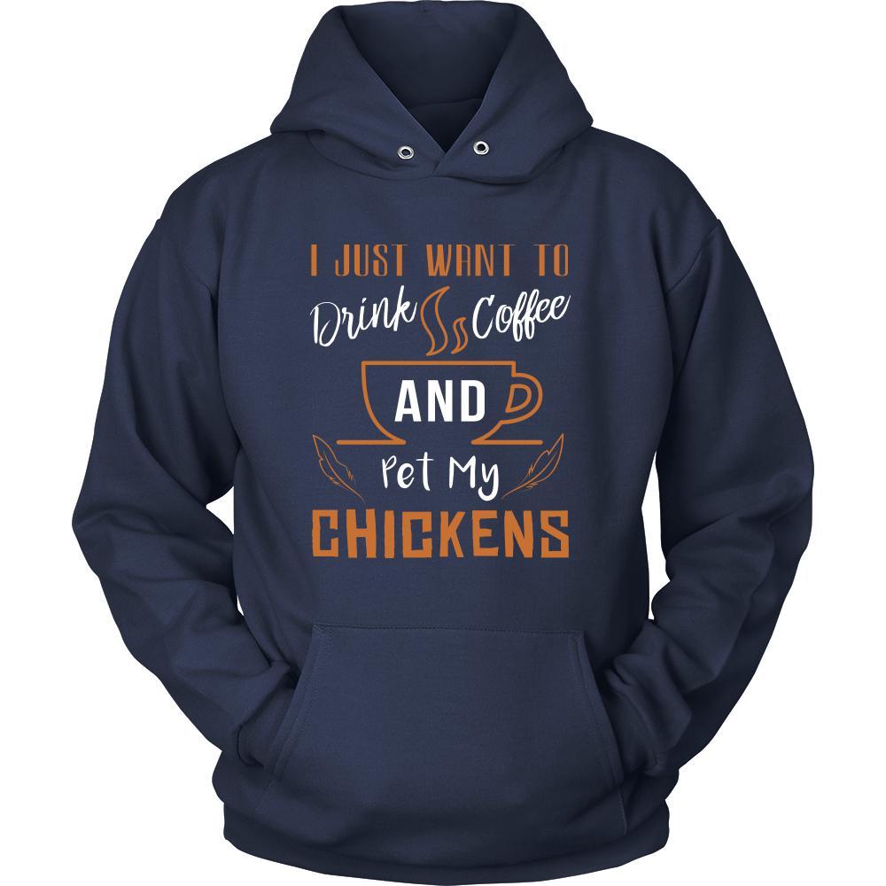 Chicken Shirt - Coffee and Chickens - Animal Lover Gift-T-shirt-Teelime | shirts-hoodies-mugs
