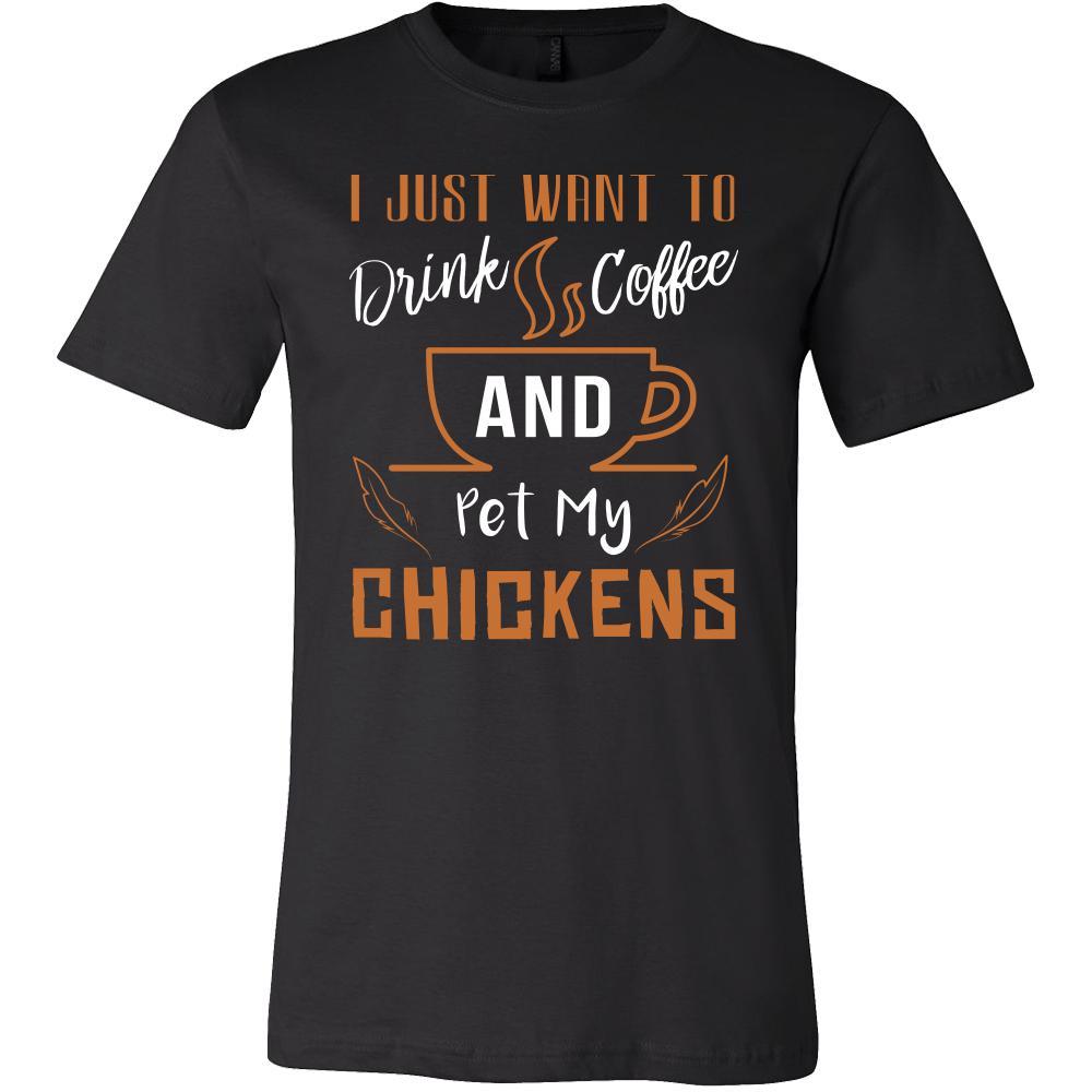 Chicken Shirt - Coffee and Chickens - Animal Lover Gift-T-shirt-Teelime | shirts-hoodies-mugs