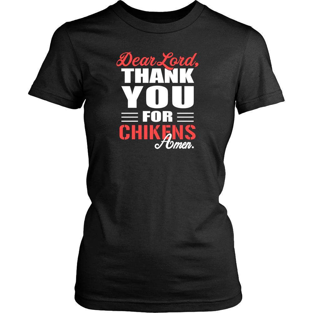 Chicken Shirt - Dear Lord, thank you for Chicken Amen- Pets-T-shirt-Teelime | shirts-hoodies-mugs