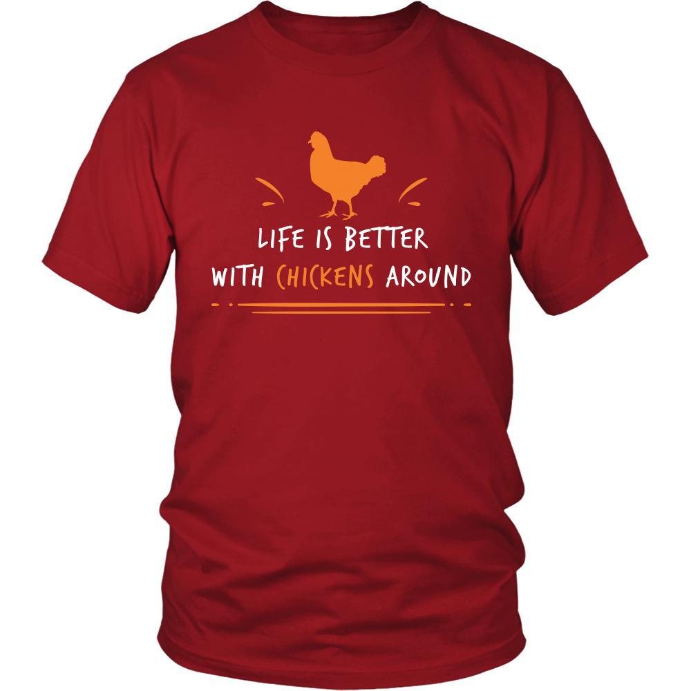 Chicken Shirt - Life Is Better - Animal Lover Gift-T-shirt-Teelime | shirts-hoodies-mugs