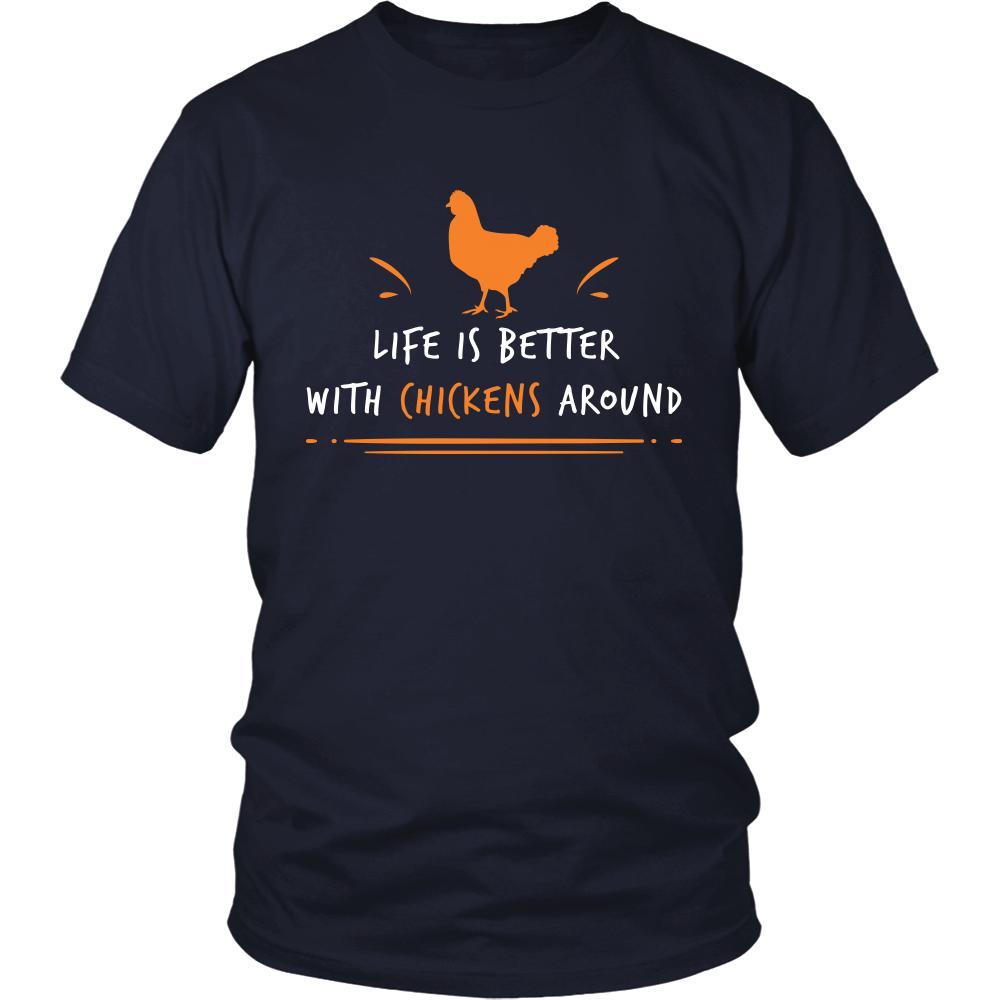 Chicken Shirt - Life Is Better - Animal Lover Gift-T-shirt-Teelime | shirts-hoodies-mugs