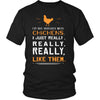 Chicken Shirt - Not Obsessed - Animal Lover Gift-T-shirt-Teelime | shirts-hoodies-mugs