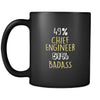 Chief Engineer 49% Chief Engineer 51% Badass 11oz Black Mug-Drinkware-Teelime | shirts-hoodies-mugs