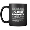 Chief Engineer - Everyone relax the Chief Engineer is here, the day will be save shortly - 11oz Black Mug-Drinkware-Teelime | shirts-hoodies-mugs