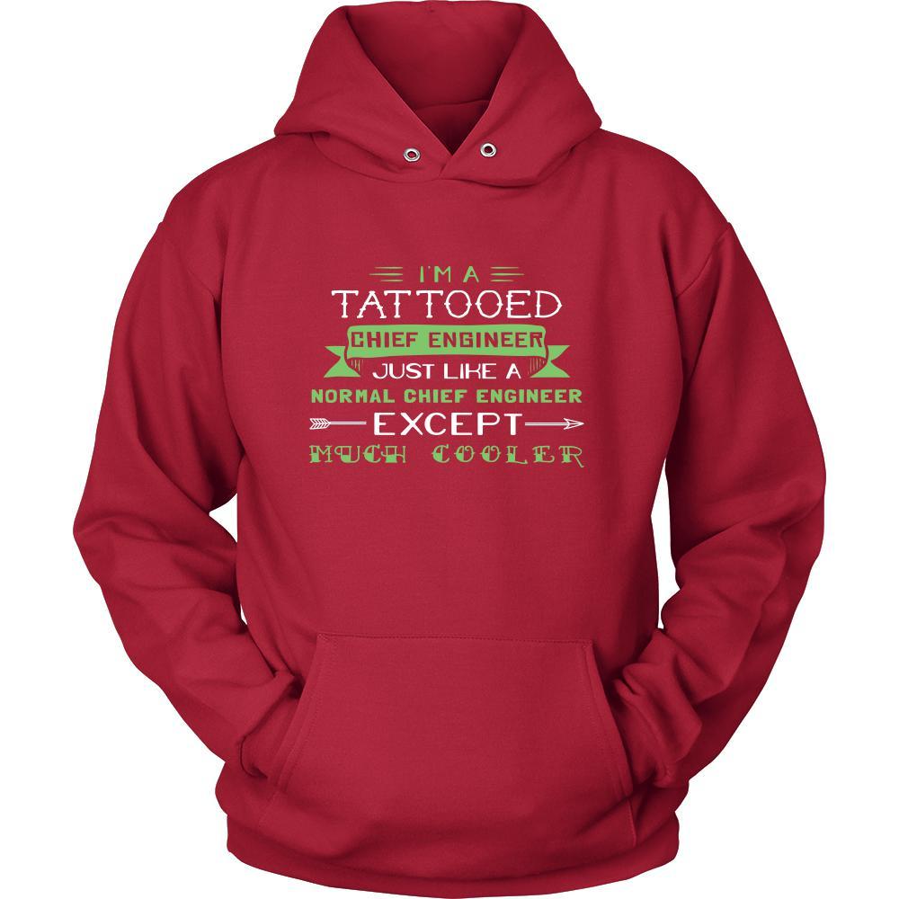 Chief Engineer Shirt - I'm a tattooed chief engineer, just like a normal chief engineer, except much cooler - Profession Gift-T-shirt-Teelime | shirts-hoodies-mugs