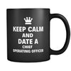 Chief Operating Officer Keep Calm And Date A "Chief Operating Officer" 11oz Black Mug-Drinkware-Teelime | shirts-hoodies-mugs