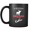 Chihuahua All this Dad needs is his Chihuahua and a cup of coffee 11oz Black Mug-Drinkware-Teelime | shirts-hoodies-mugs
