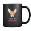 Chihuahua I love my Chihuahua 11oz Black Mug-Drinkware-Teelime | shirts-hoodies-mugs