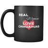 Chihuahua Real Women Love Chihuahuas 11oz Black Mug-Drinkware-Teelime | shirts-hoodies-mugs