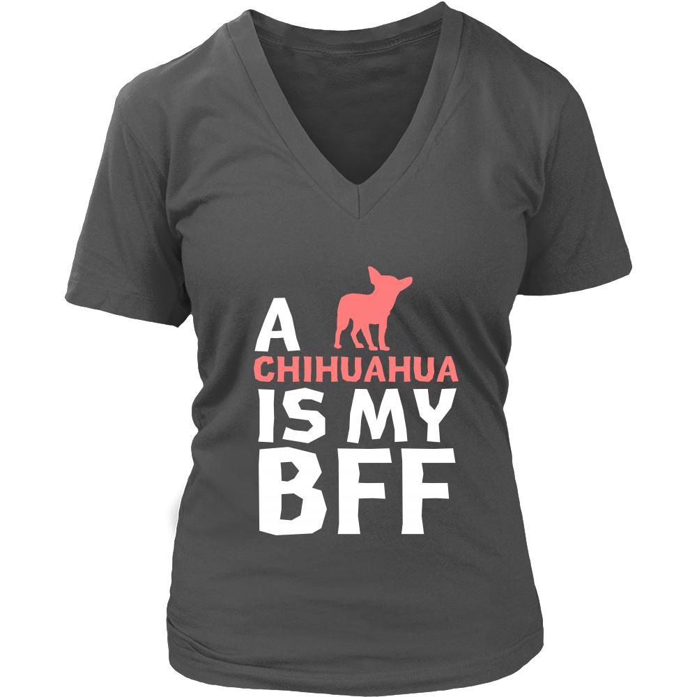 Chihuahua Shirt - a Chihuahua is my bff- Dog Lover Gift-T-shirt-Teelime | shirts-hoodies-mugs
