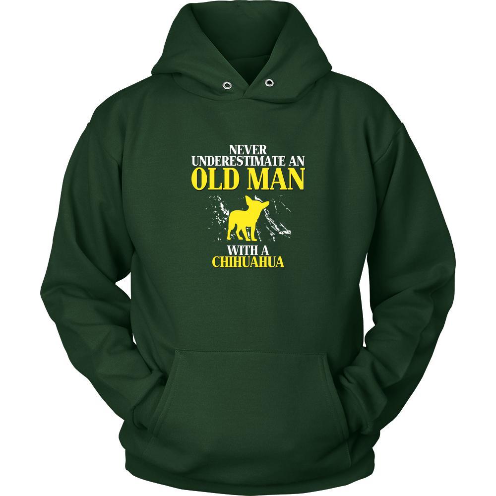 Chihuahua Shirt - Never underestimate an old man with a Chihuahua Grandfather Dog Gift-T-shirt-Teelime | shirts-hoodies-mugs