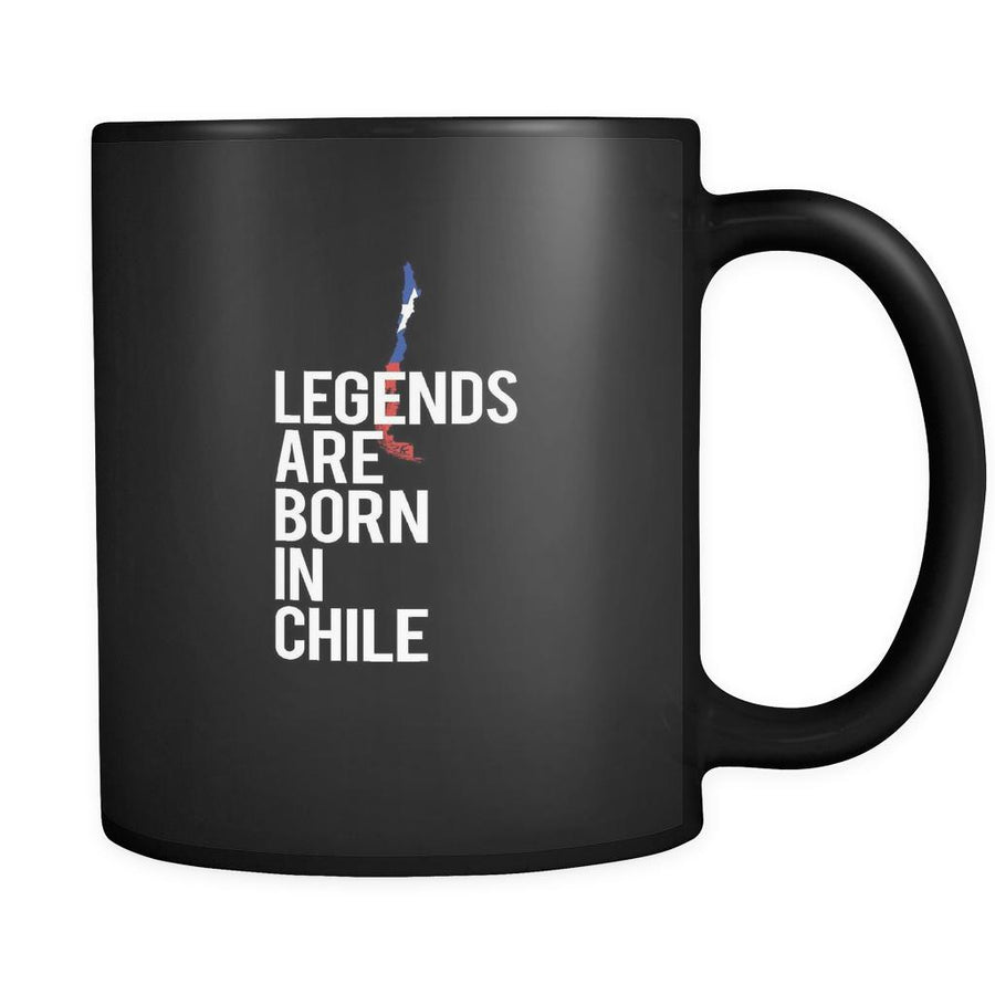 Chile Legends are born in Chile 11oz Black Mug-Drinkware-Teelime | shirts-hoodies-mugs